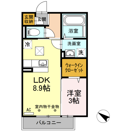 セジュール南仙北の間取り