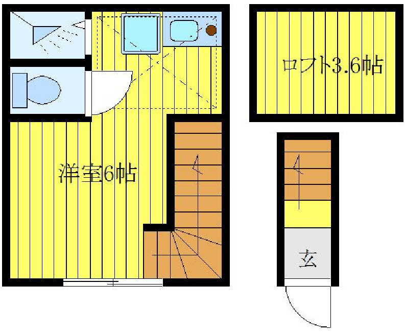 荒川区西尾久のアパートの間取り