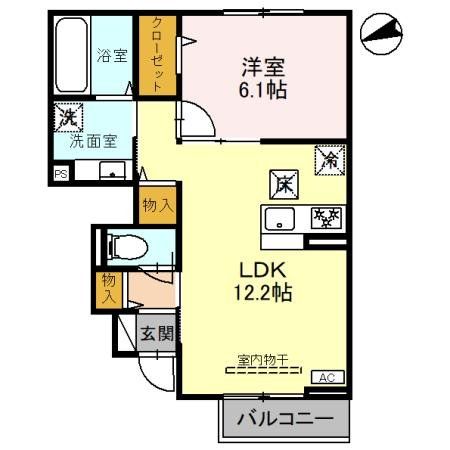 【越谷市宮本町のアパートの間取り】