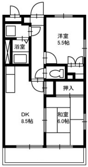 浦安市海楽のマンションの間取り