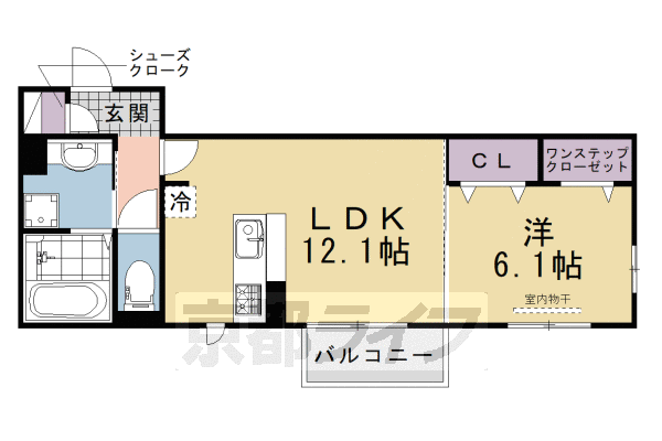 枚方市茄子作のアパートの間取り