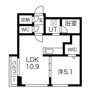 【カーサ琴似の間取り】