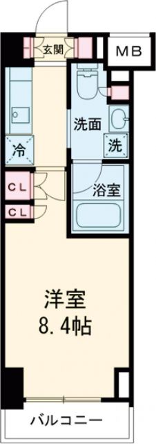 新宿区西早稲田のマンションの間取り