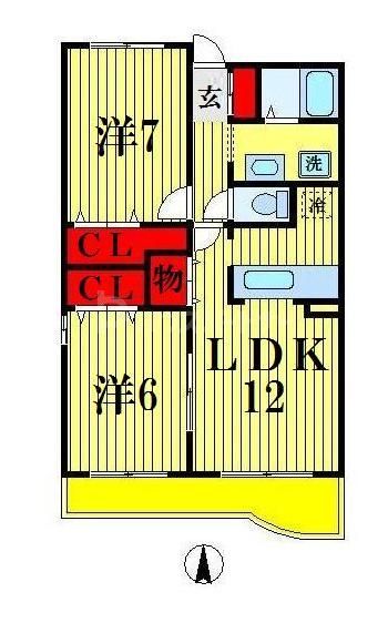 松戸市五香のマンションの間取り