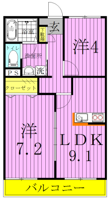 サンフローラ・エフの間取り