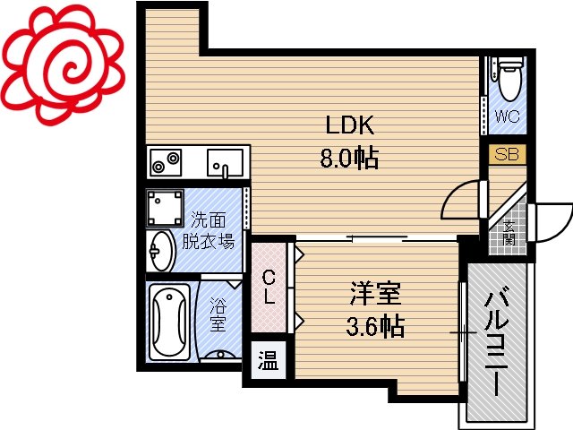 【大阪市鶴見区放出東のアパートの間取り】