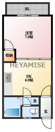 長崎市愛宕のアパートの間取り