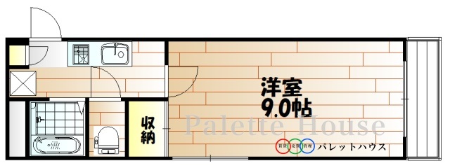 岡山市南区洲崎のマンションの間取り