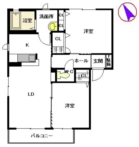 駐2台込み　サクラージュII-Bの間取り