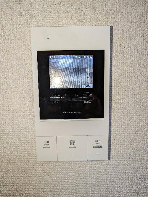 セキュリティ　オートロック開錠付きＴＶ録画付インターフォン