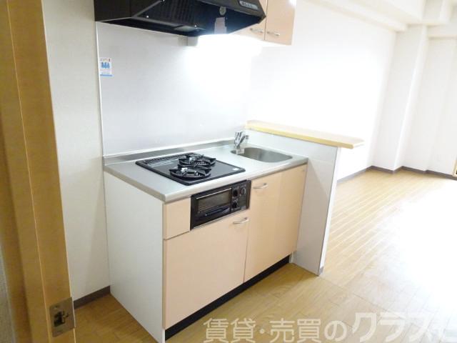 キッチン　２口コンロ＋グリル付きシステムキッチン♪