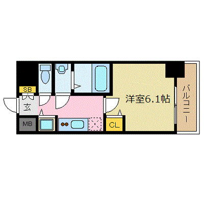プレサンス難波駅前の間取り写真