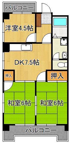 シャトレ上本町の間取り写真
