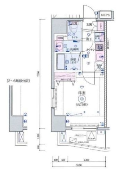 リヴシティ田町の間取り写真
