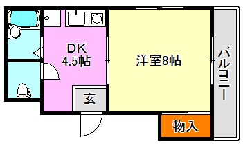 山陽電鉄本線 須磨寺駅 徒歩2分 3階建 築31年の間取り写真