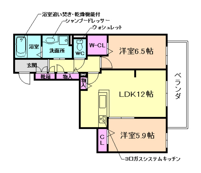 アリエッタ五月丘サウスの間取り写真