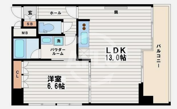 地下鉄谷町線 谷町四丁目駅 徒歩7分 15階建 築20年の間取り写真