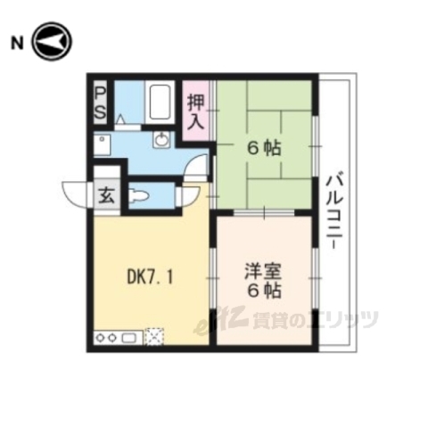 上阿達谷口マンションの間取り写真