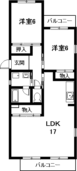 メルベーユ楠の間取り写真