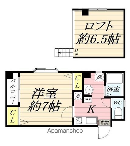 西鉄天神大牟田線 高宮駅 徒歩12分 4階建 築23年の間取り写真