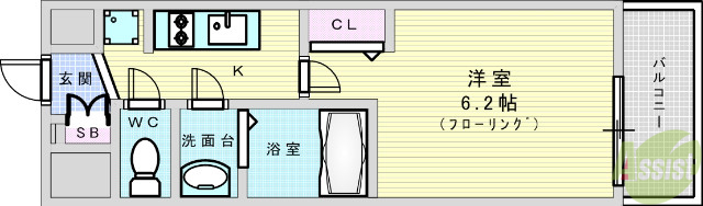 プレサンスOSAKA三国ネオスの間取り写真