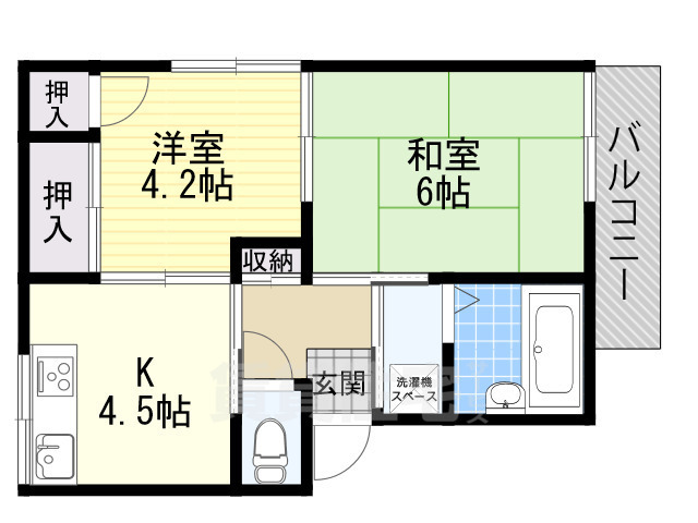 ワールドライフ中田の間取り