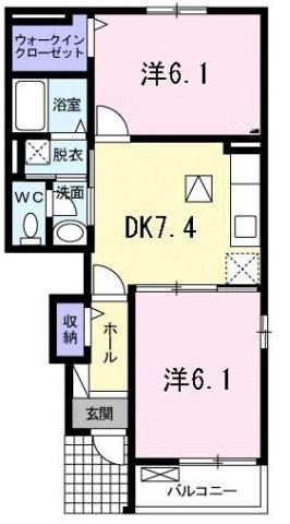 ＪＲ呉線 呉駅 徒歩99分 2階建 築17年の間取り写真