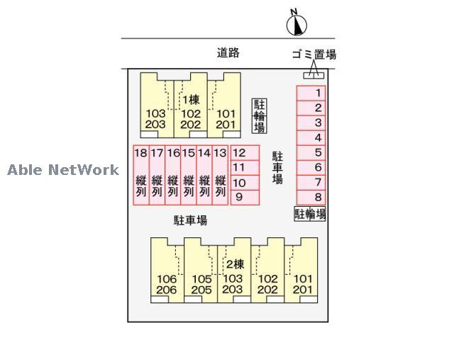 【八代市鏡町内田のアパートの庭】