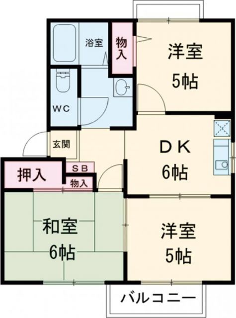 ラフォーンヴィラ A棟の間取り