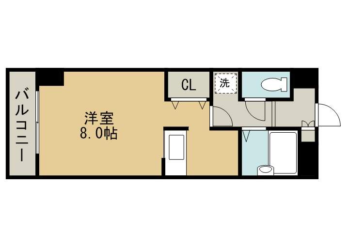 【鹿児島市新屋敷町のマンションの間取り】