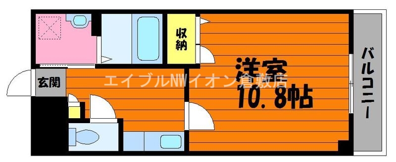 倉敷市新倉敷駅前のマンションの間取り