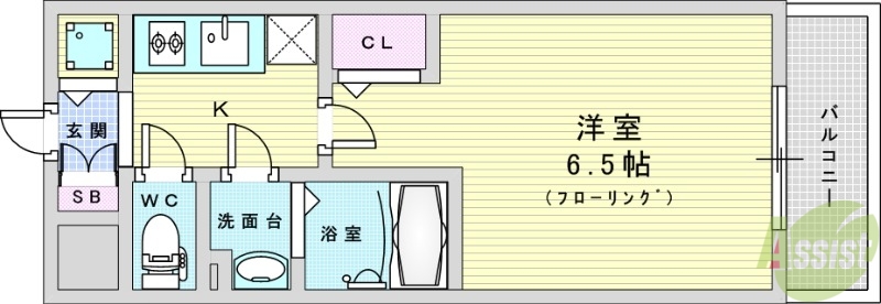 エスリード大阪デュアルゲートの間取り