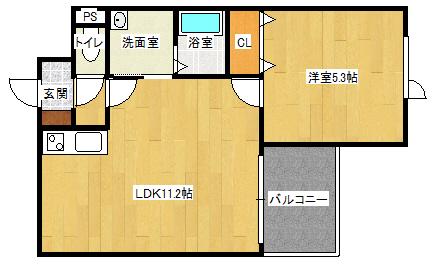 仮）拓勇東町8丁目アパート【109号室】の間取り