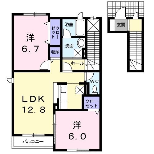 函館市昭和のアパートの間取り