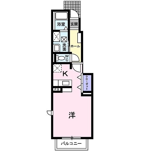 尾道市美ノ郷町三成のアパートの間取り