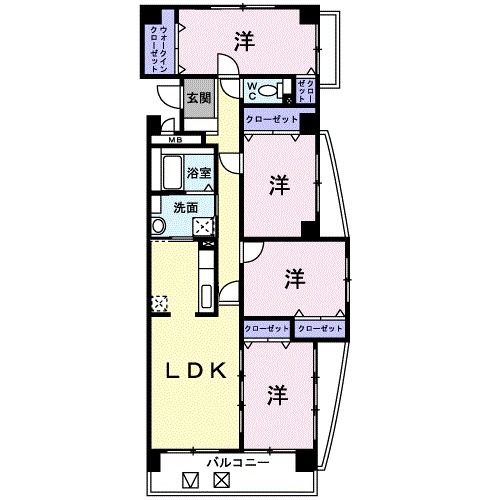 グランソレイユ西中央の間取り