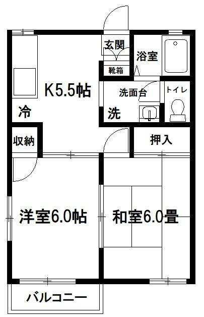 さいたま市大宮区上小町のアパートの間取り