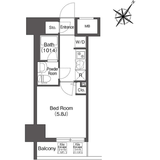 【川崎市高津区溝口のマンションの間取り】