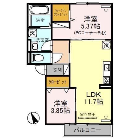 【メルベーユMの間取り】