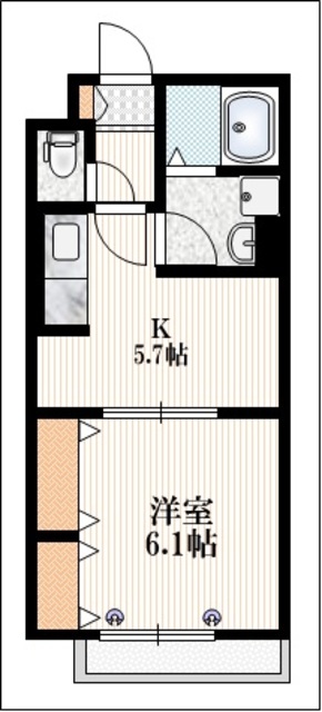 川口市末広のマンションの間取り