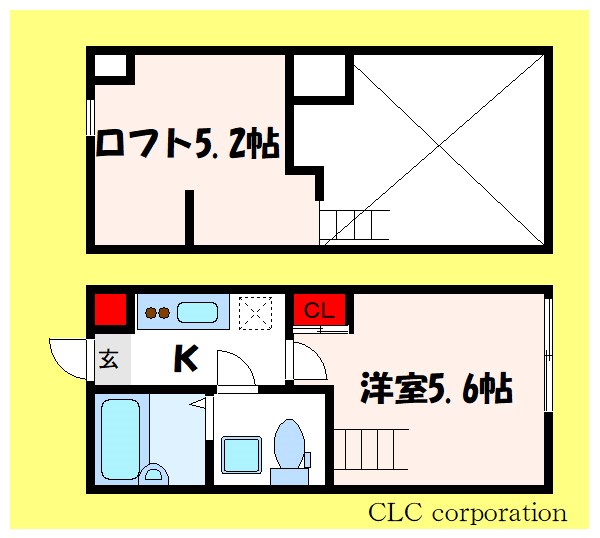 江戸川区東葛西のアパートの間取り