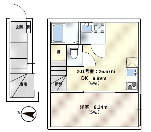 DAYS勝田台南の間取り