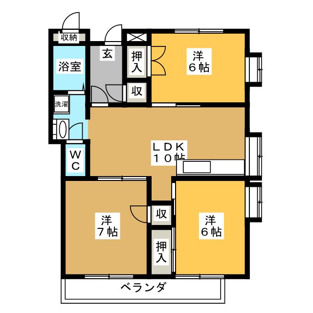 ヴェラハイツ欅の間取り