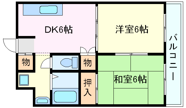 明石市大久保町谷八木のマンションの間取り