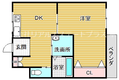 野洲市北野のマンションの間取り