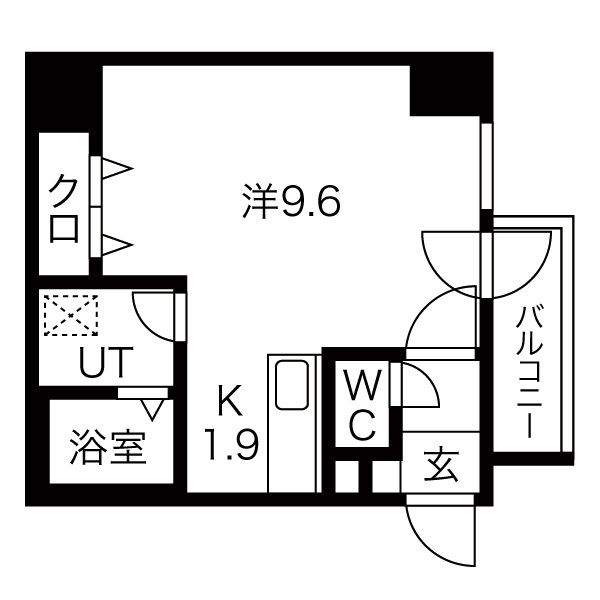 札幌市中央区南二条西のマンションの間取り