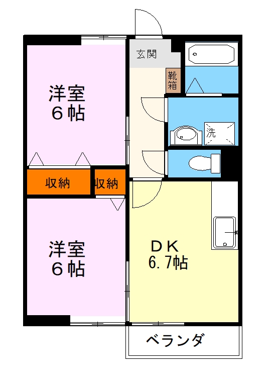 ステーションフロントハイツIIの間取り