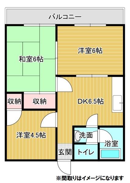 白土コーポの間取り