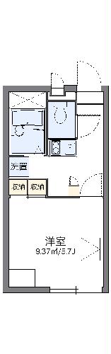 レオパレスサンローズ仲原の間取り