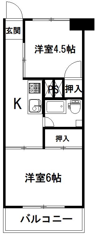 三田高島平第２コーポの間取り